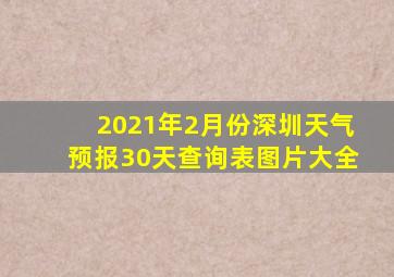 2021年2月份深圳天气预报30天查询表图片大全