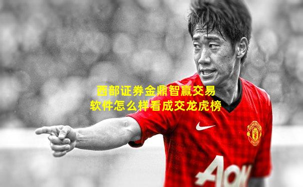 西部证券金鼎智赢交易软件怎么样看成交龙虎榜