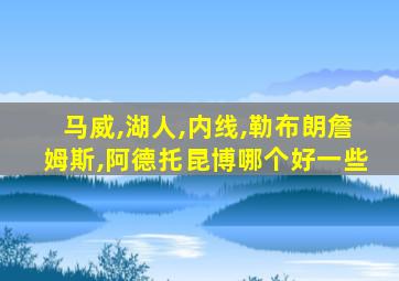 马威,湖人,内线,勒布朗詹姆斯,阿德托昆博哪个好一些