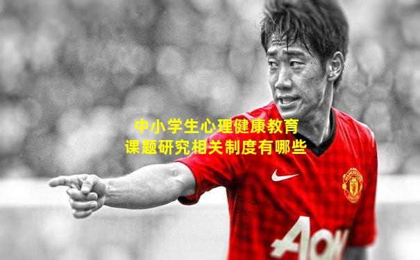 中小学生心理健康教育课题研究相关制度有哪些