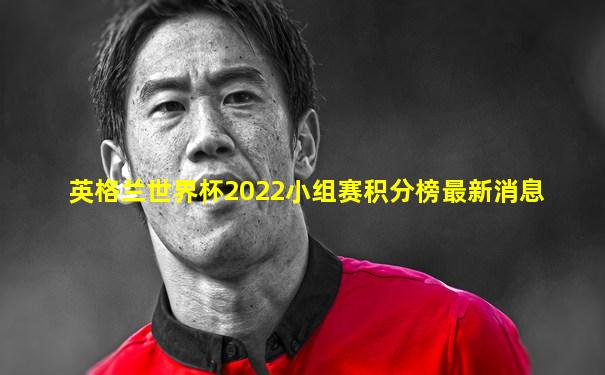 英格兰世界杯2022小组赛积分榜最新消息